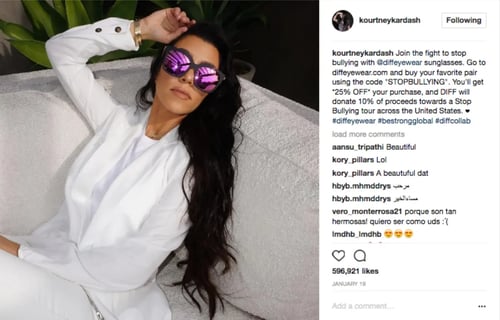 Diff Eyewear and Kourtney Kardashian partnership