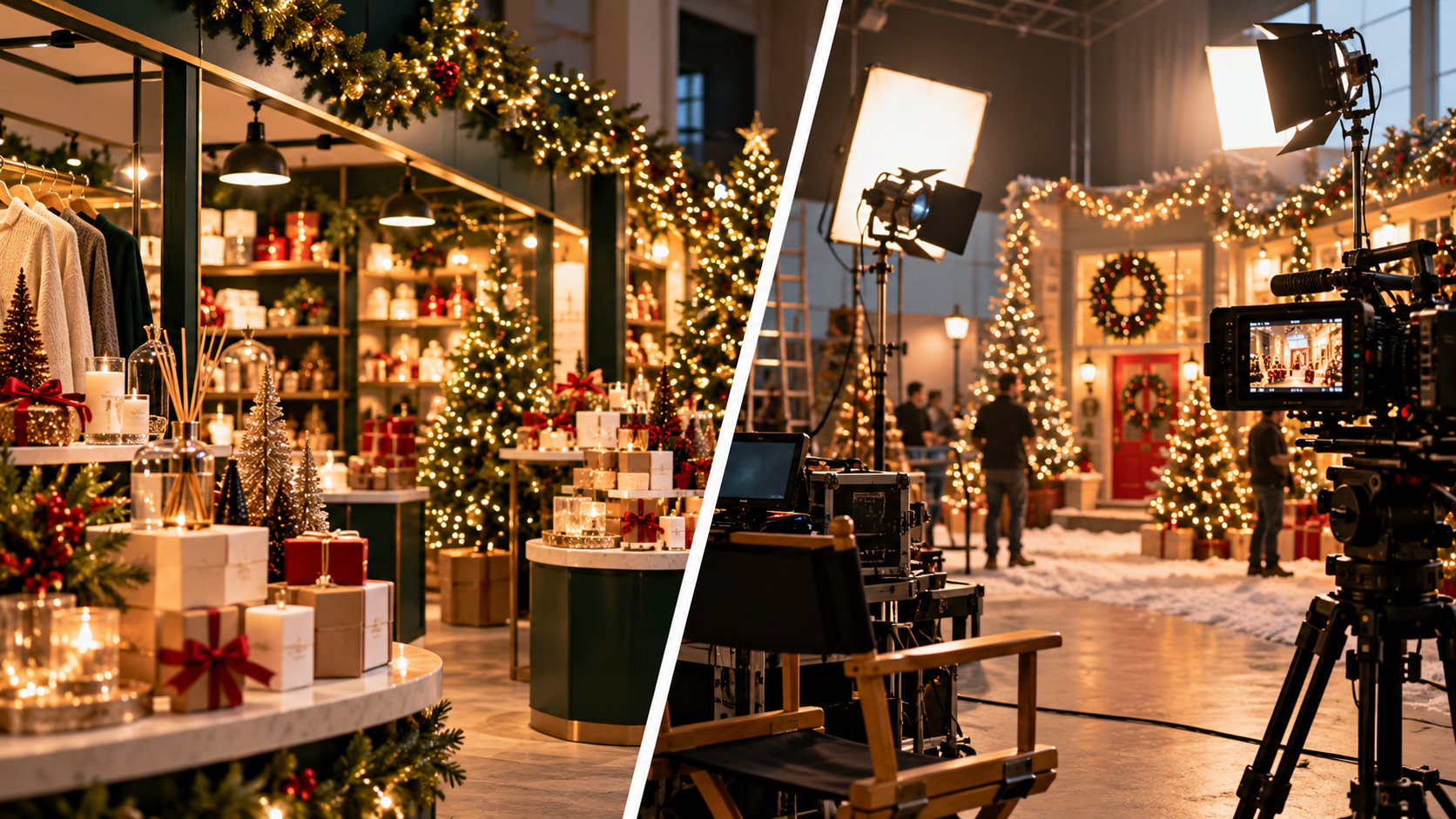 Holiday pop-up and film set showing which holiday marketing plays launch now and which need 2027 lead time