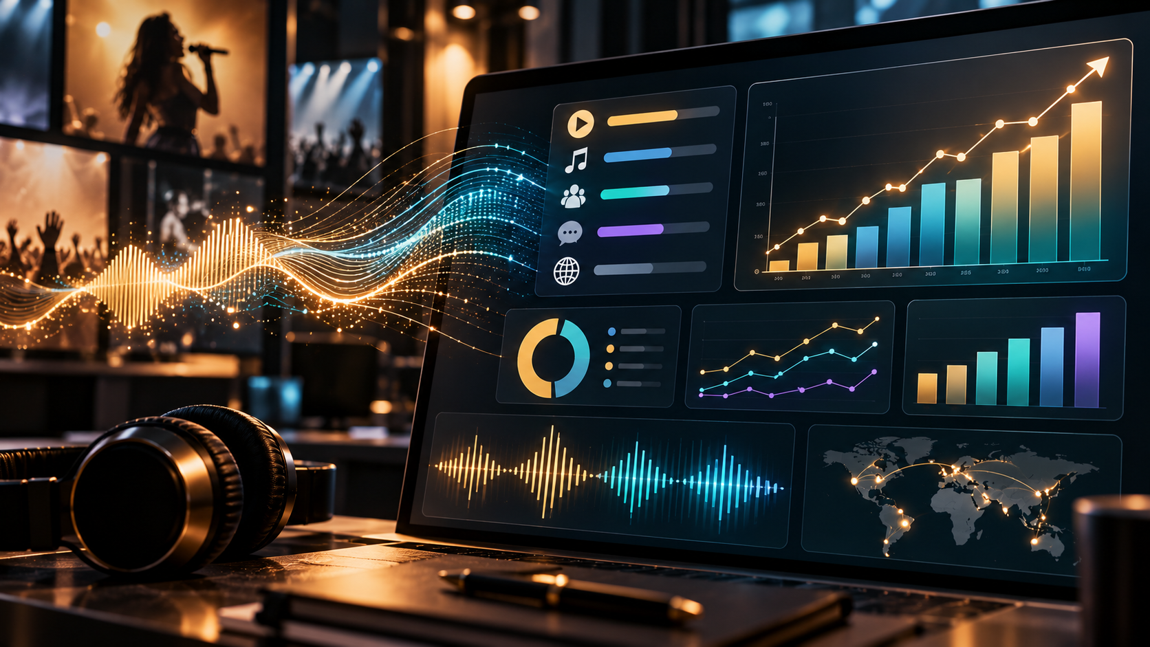 nalytics dashboard illustrating how brands measure music partnership success beyond impressions